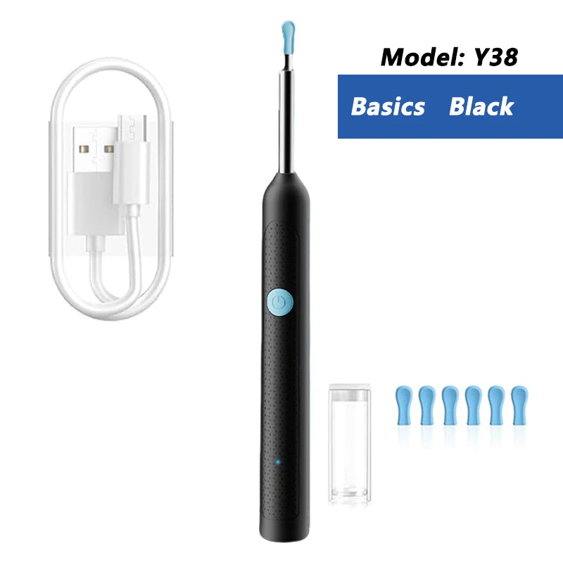 Smart Visual Ear Cleaner HD Ear Sticks Otoscope USB C Charging Endoscope Wax Removal Tool Earpick Mini Camera Health Care Set