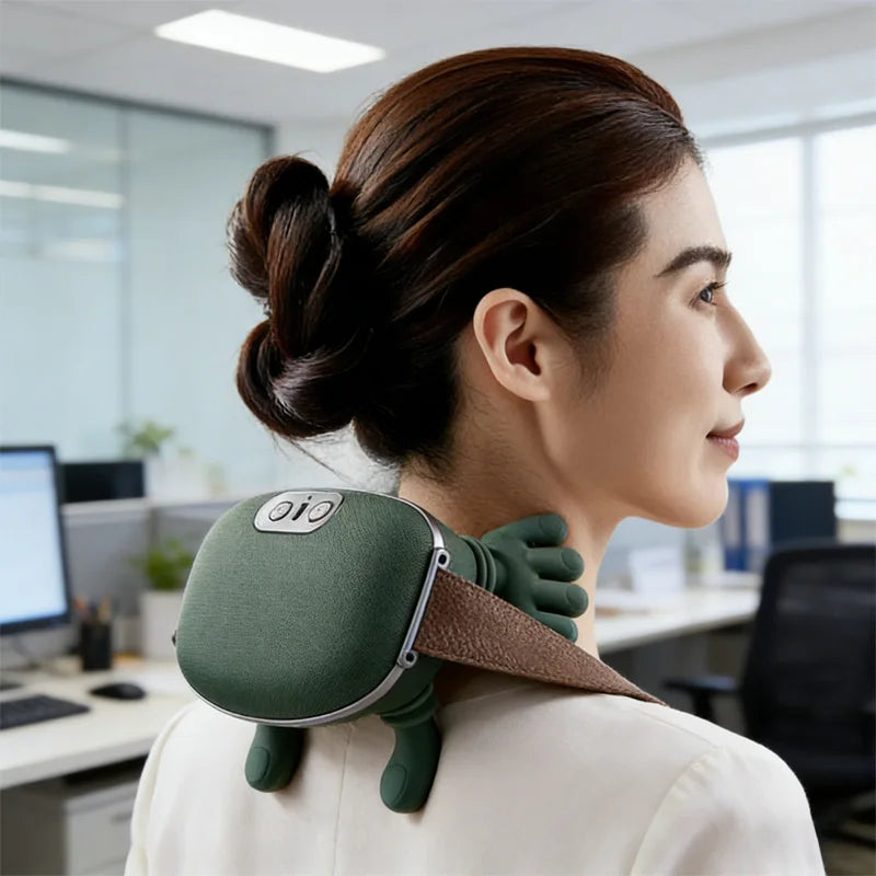 New Shoulder and Neck Massager, Neck Massager, Fully Automatic Charging Finger Press Hand Massager (Without Heating)